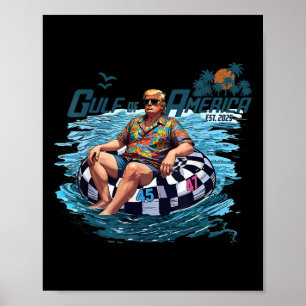 Póster La Divertida Camisa Trump Del Golfo De Estados Uni