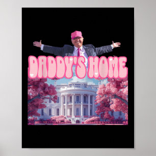 Póster La divertida casa de Daddys Trump Pink 2024 lleva