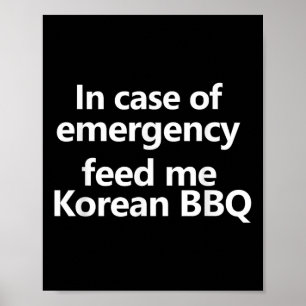 Póster La divertida comida coreana de comida bbq gastronó