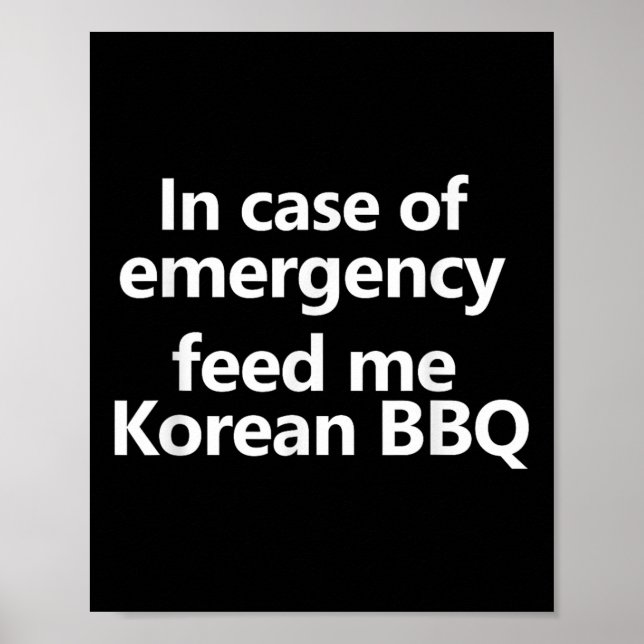 Póster La divertida comida coreana de comida bbq gastronó (Frente)