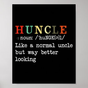 Póster La divertida definición de tío Hunkle masculino Ch
