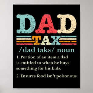 Póster La divertida definición del impuesto a papá del pa