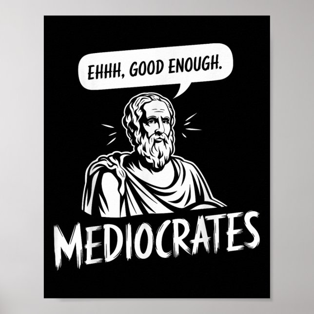 Póster La divertida filosofía griega Sócrates Mediocrates (Frente)