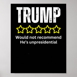 Póster La divertida mala revisión presidencial de Trump n