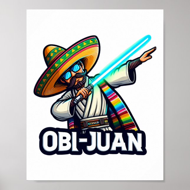 Póster La divertida película mexicana Obi Juan parodia Ci (Frente)
