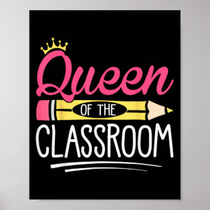 Póster La Divertida Reina Del Profesor De La Escuela De C