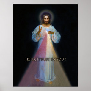 Póster La Divina Imagen Devocional De La Misericordia.