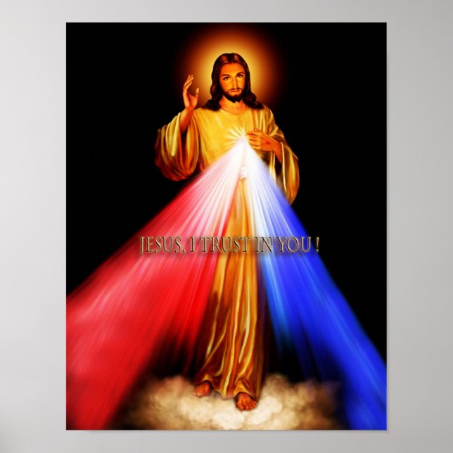 Póster La Divina Imagen Devocional De La Misericordia. (Frente)