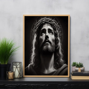 Póster La divina mirada de esperanza de Jesucristo