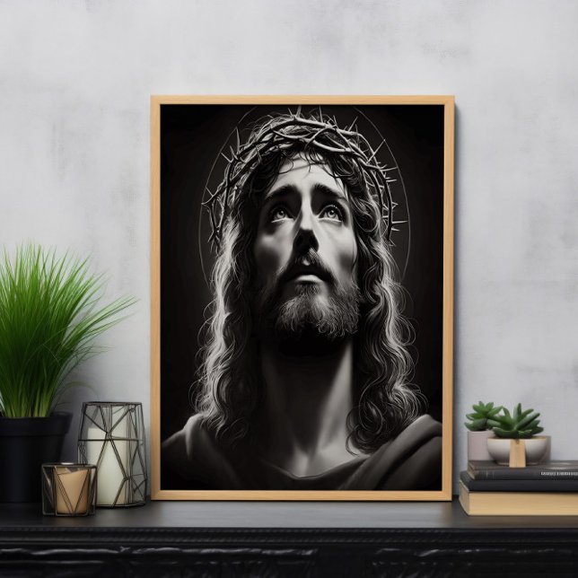 Póster La divina mirada de esperanza de Jesucristo (Subido por el creador)