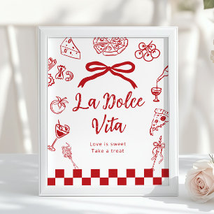 Póster La Dolce Vita El amor es dulce Despedida de solter