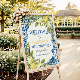 Póster La Dolce Vita Mediterránea Lemon Cumpleaños Italia