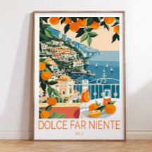 La Dolce Vita Print, Italia La Dolce Vita Travel