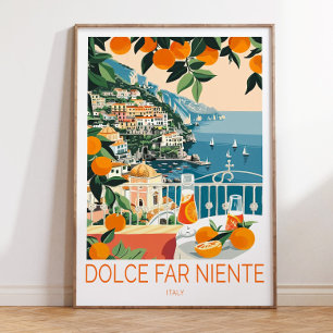 Póster La Dolce Vita Print, Italia La Dolce Vita Travel