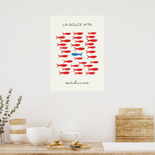 Póster La dolce vita sardines