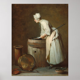 Póster La doncella de esclería - Jean-Siméon Chardin Bell