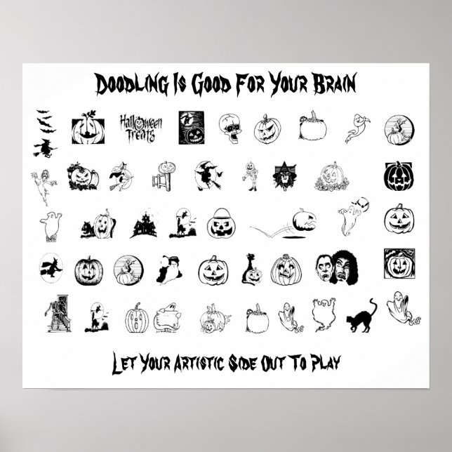 Póster La Doodling Es Buena Para El Cerebro. (Frente)