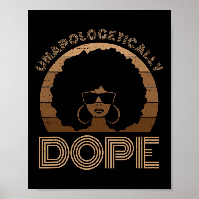 Póster La droga sin arrepentimiento Melanin Afro Reina Ne (Frente)
