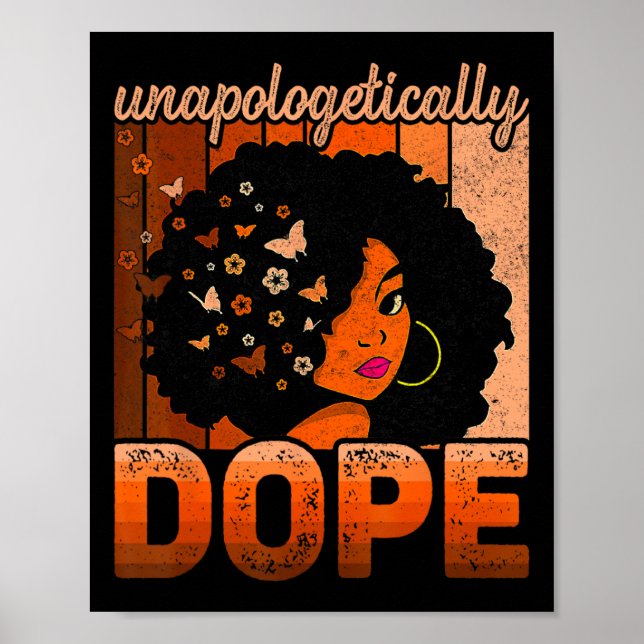 Póster La droga sin arrepentimiento Melanin Afro Reina Ne (Frente)