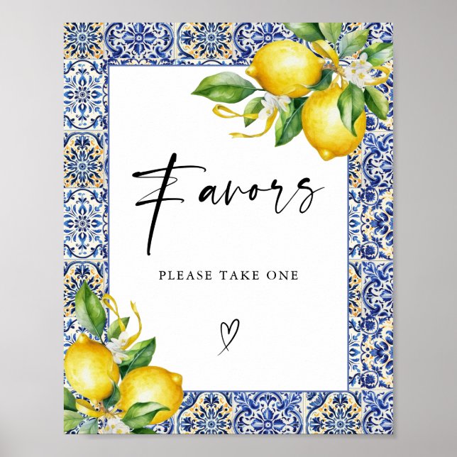 Póster La ducha de novia de los lemones mediterráneos fav (Frente)