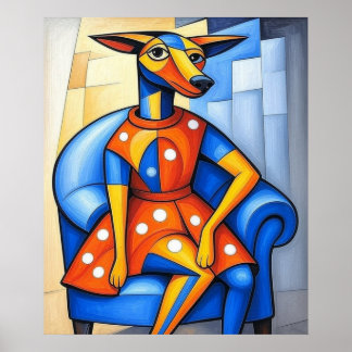 Póster La duquesa se sienta en su silla azul