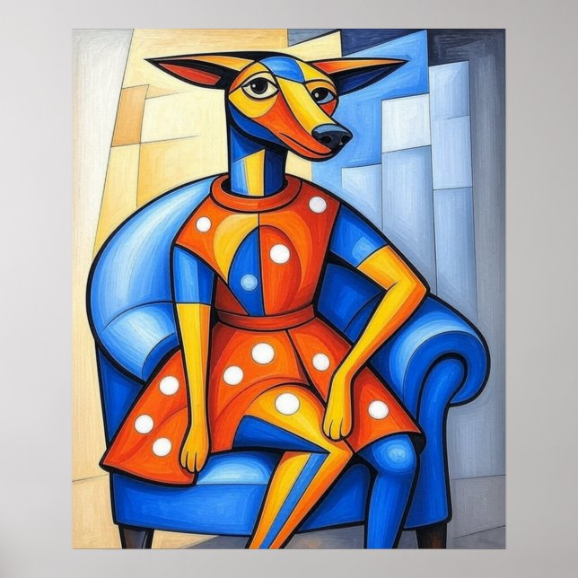 Póster La duquesa se sienta en su silla azul (Frente)