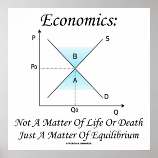 Póster La Economía No Importa La Vida O El Equilibrio De