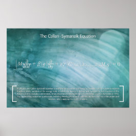 Póster La ecuación Callan-Symanzik - Poster de matemática