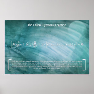 Póster La ecuación Callan-Symanzik - Poster de matemática