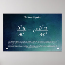 Póster La ecuación de oleada - Poster de matemáticas