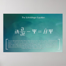 La ecuación de Schrödinger - Poster de matemáticas