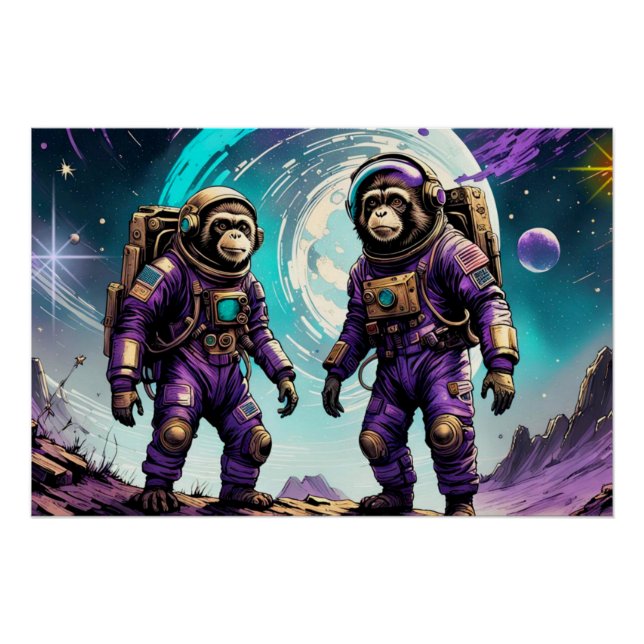 PÓSTER LA EDAD DEL MONO ACERO-TAMARINA 7 (Anverso)