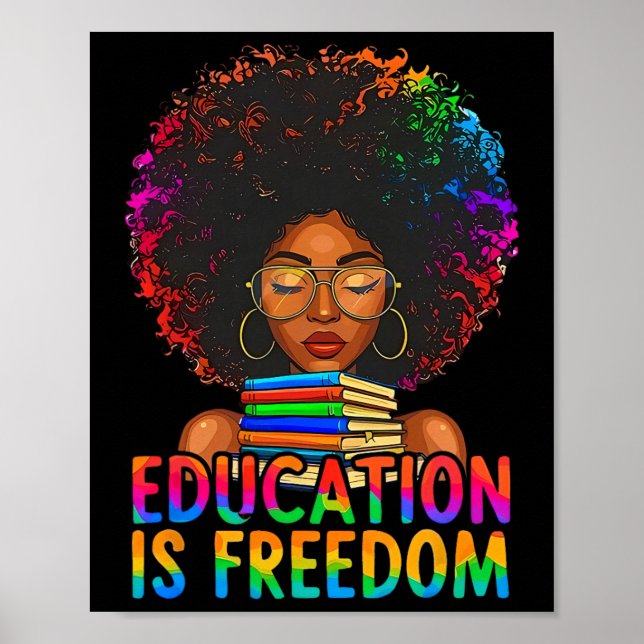 Póster La educación de la historia negra es libertad Libr (Frente)