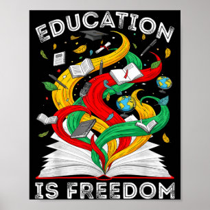 Póster La educación de la historia negra es libertad maes