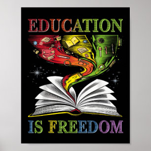 Póster La educación de la historia negra es libertad para
