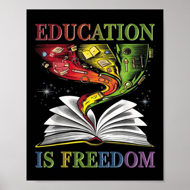 Póster La educación de la historia negra es libertad para (Frente)