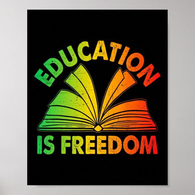 Póster La educación de la historia negra es libros de lib (Frente)