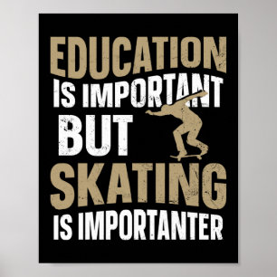Póster La Educación En Skateboard Skateboarder Es Import