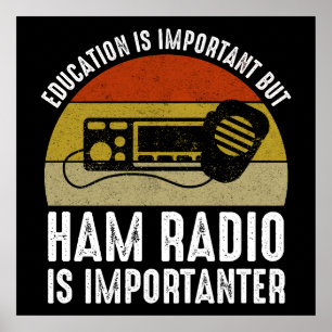 Póster La educación es importante - La radio de Jamón es