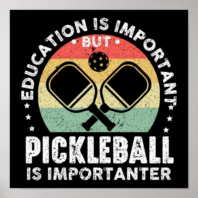 Póster La educación es importante, pero es importante el  (Frente)