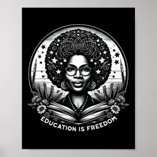 Póster La educación es la libertad los libros de profesor