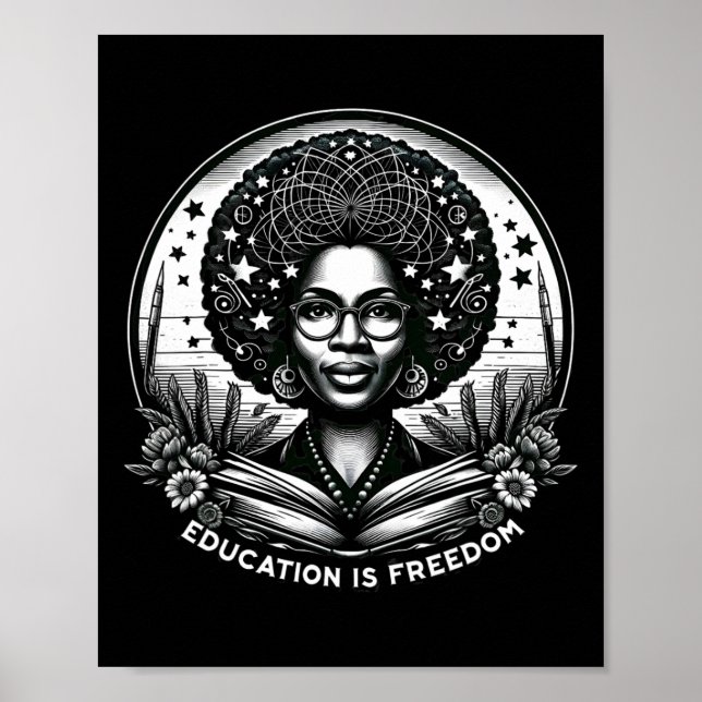 Póster La educación es la libertad los libros de profesor (Frente)