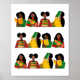 Póster La educación es la reina de la libertad Melanina M