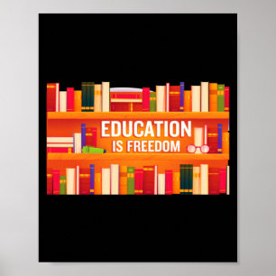 Póster La educación es libertad Historia Negra Afroameric