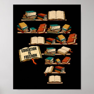 Póster La educación es libertad para la comunidad african