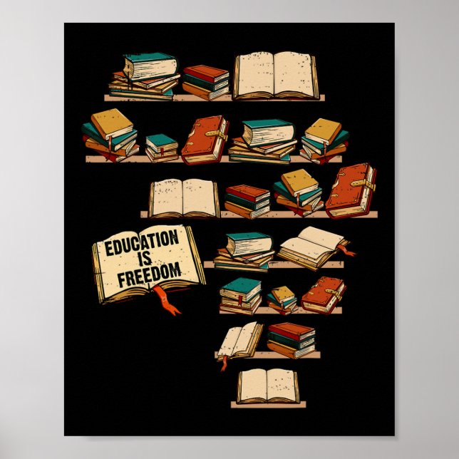 Póster La educación es libertad para la comunidad african (Frente)