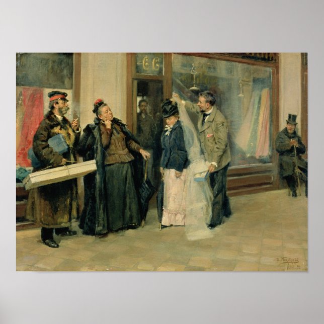 Póster La elección de los presentes matrimoniales, 1897-1 (Frente)