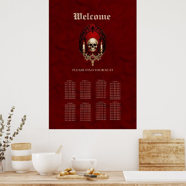 Póster La elegancia oscura del estilo gótico. (Cocina)