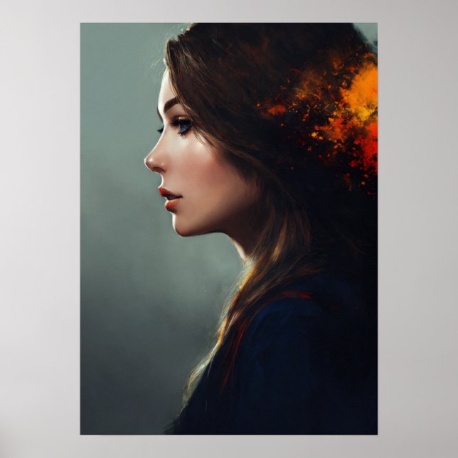 Póster "La elegancia y la elegancia de una dama (Frente)