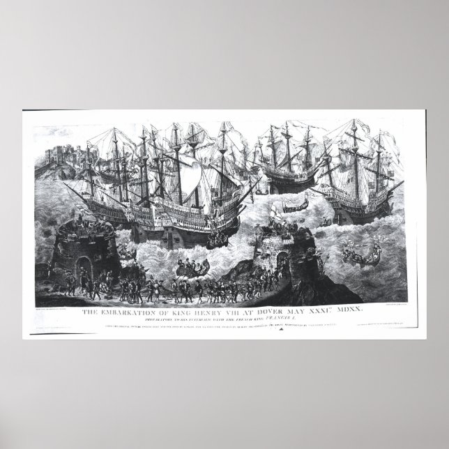 Póster La embarcación de Enrique VIII en Dover (Frente)